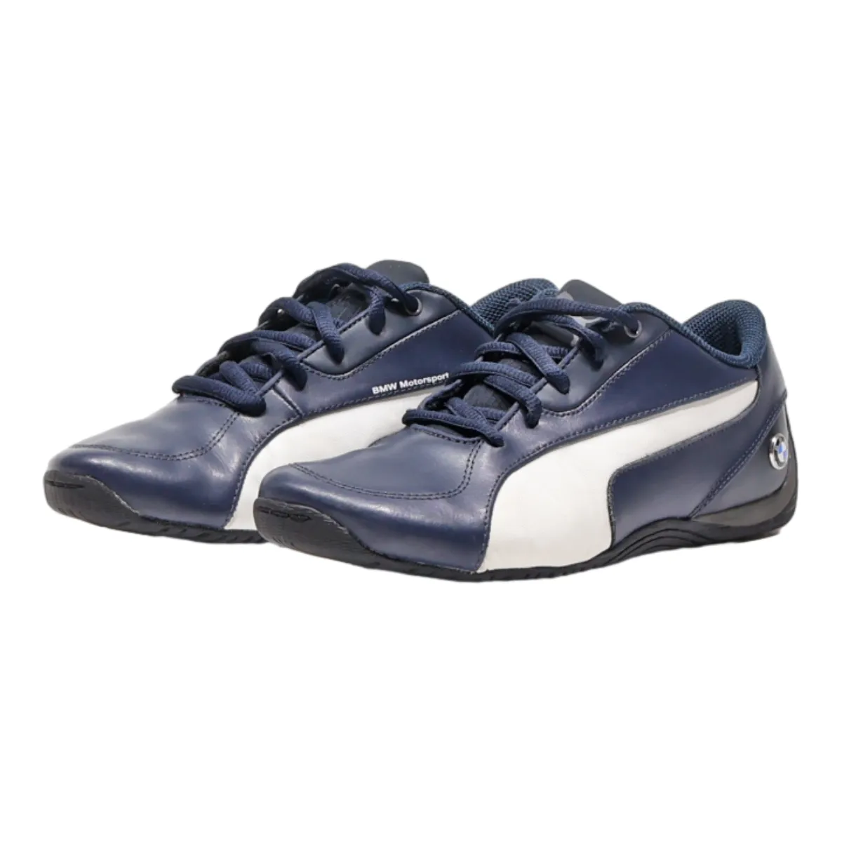 PUMA Low Top Trainers Blue Leather Womens UK 5