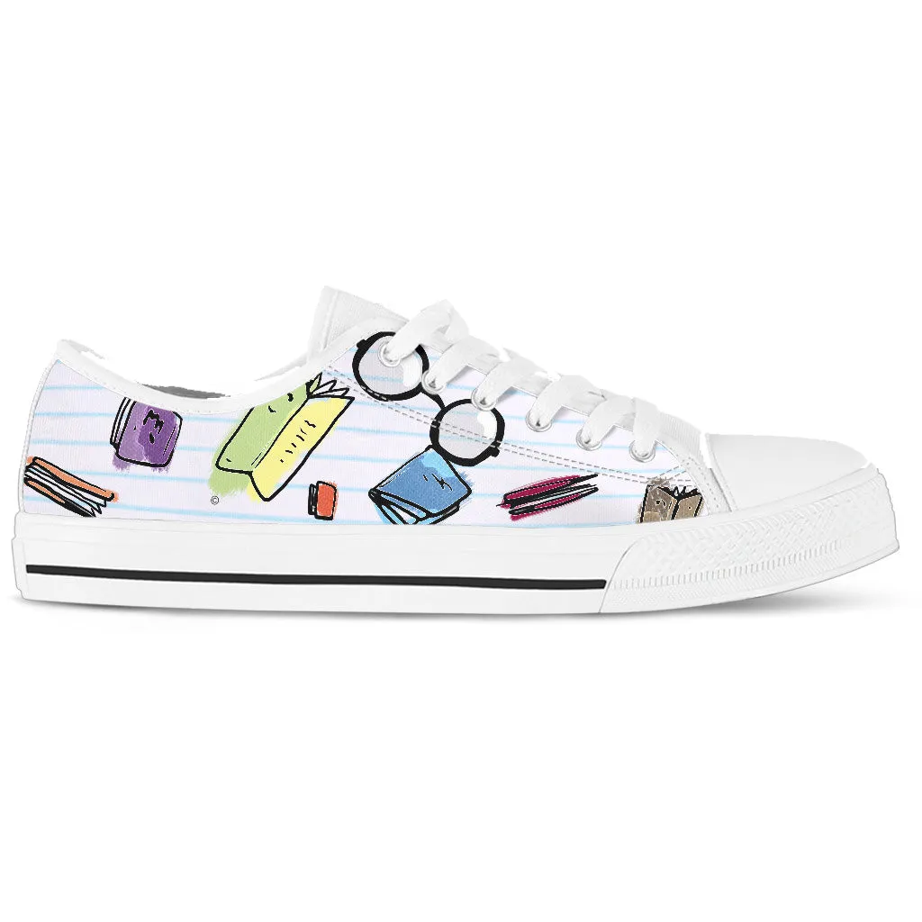 Reading Glasses Women's Low Top Shoes
