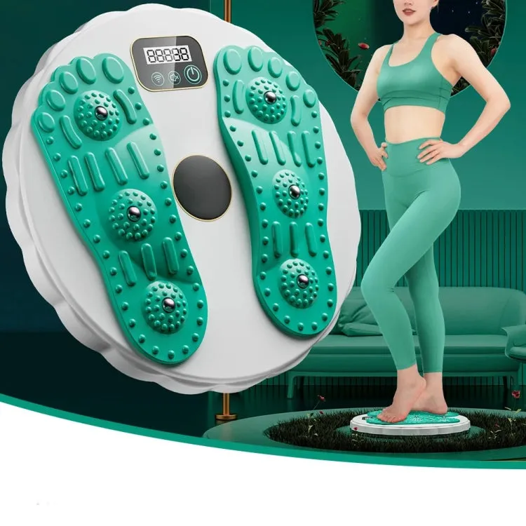 Rotating Waist Disc Twist Machine with Electronic Counter Magnetic Massage for Body Shaping, Color: White   Purple