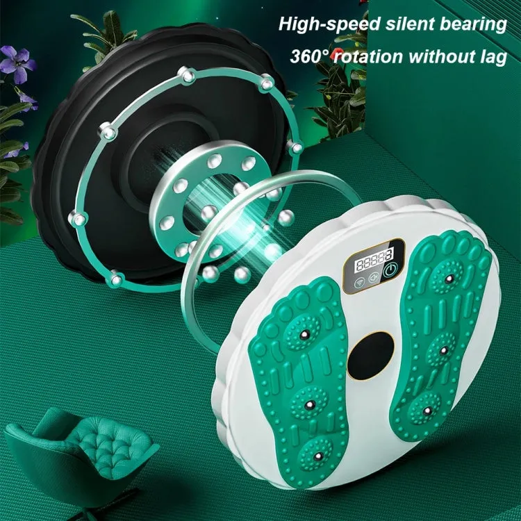 Rotating Waist Disc Twist Machine with Electronic Counter Magnetic Massage for Body Shaping, Color: White   Purple