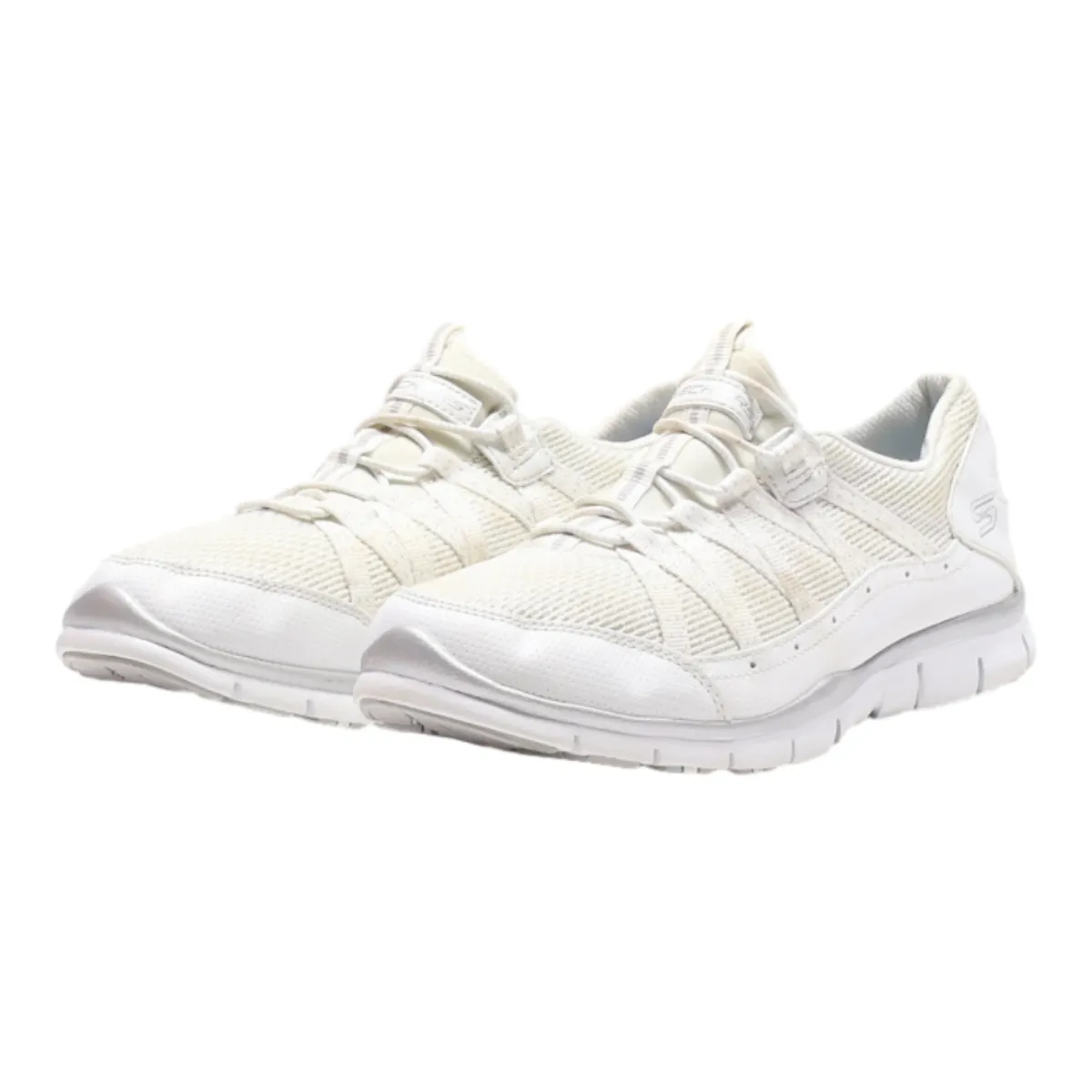 SKECHERS Low Top Trainers Beige Synthetic Womens UK 4