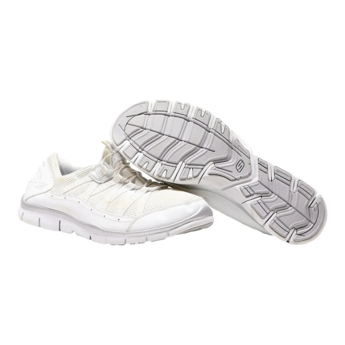 SKECHERS Low Top Trainers Beige Synthetic Womens UK 4