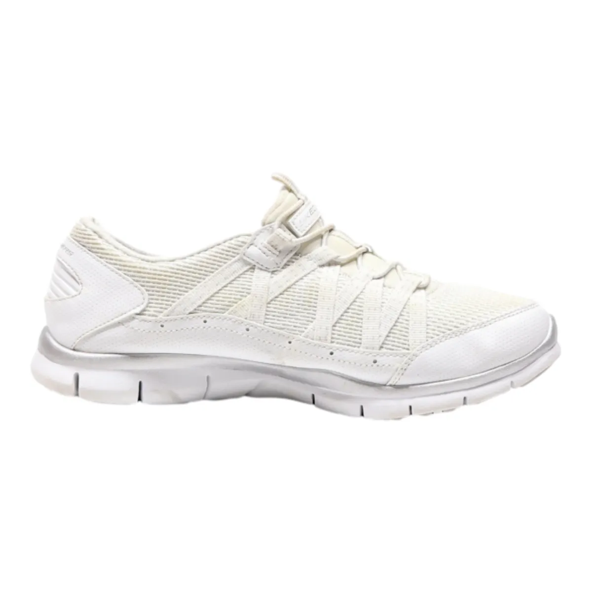 SKECHERS Low Top Trainers Beige Synthetic Womens UK 4