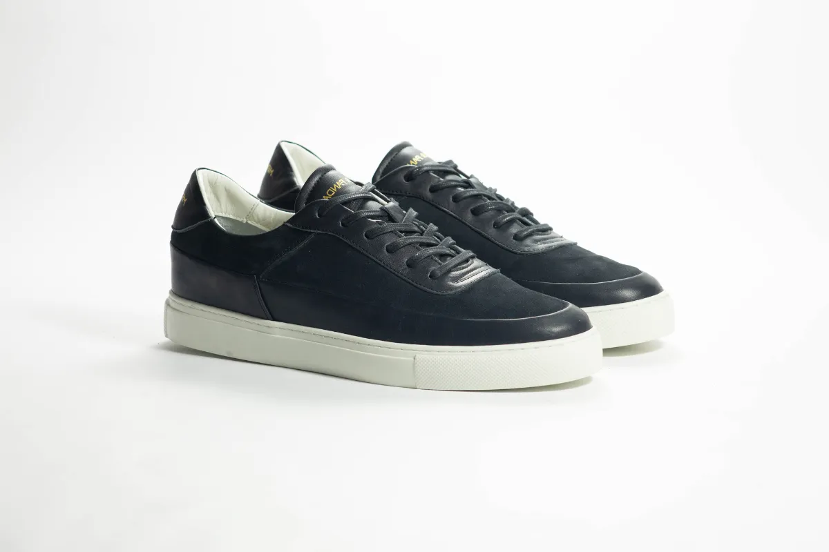 Sneakers SATURNE en daim Bleu