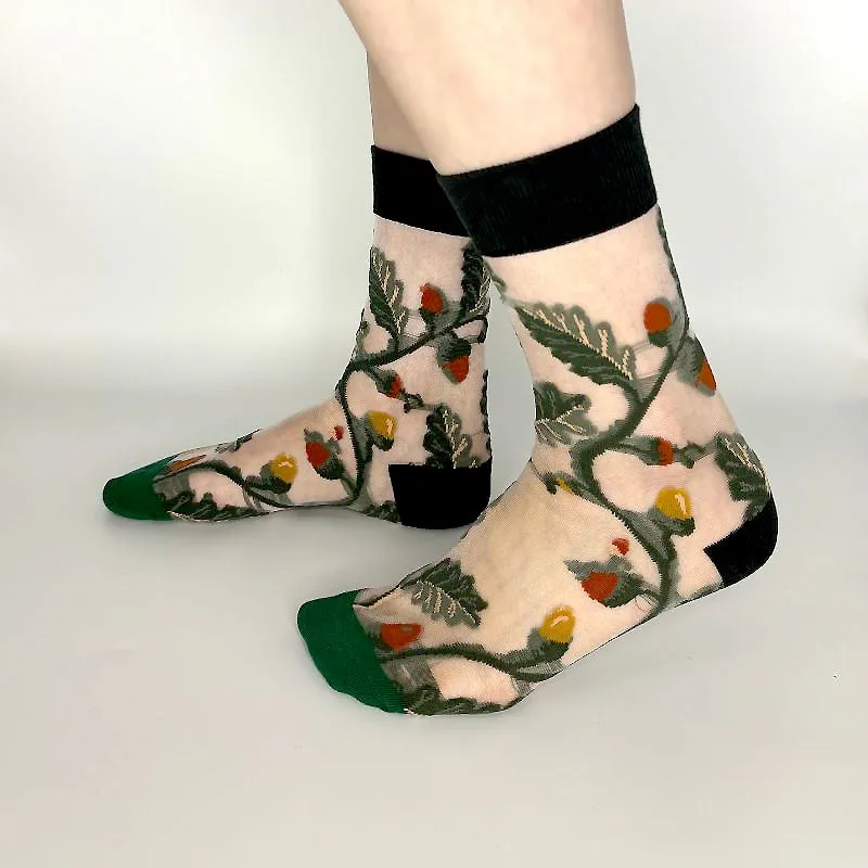 SOCKS Flower Field | Emerald Sheer