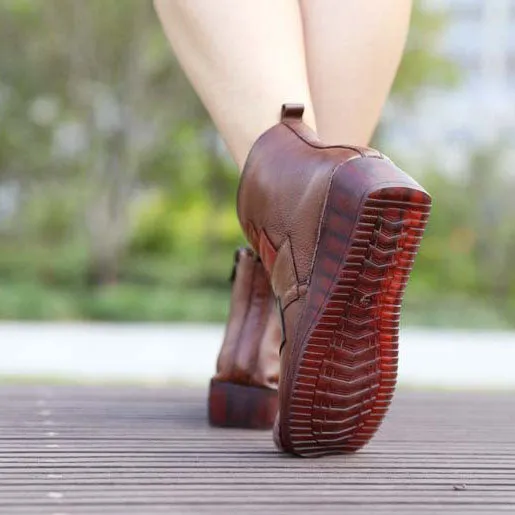 Soft Bottom Ethnic Patching  Handmade Shoes|Gift Shoes