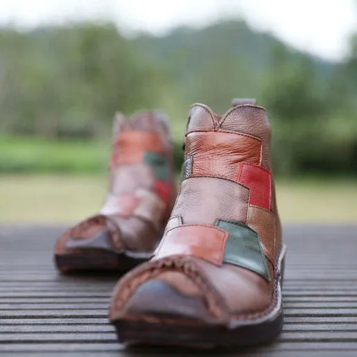 Soft Bottom Ethnic Patching  Handmade Shoes|Gift Shoes