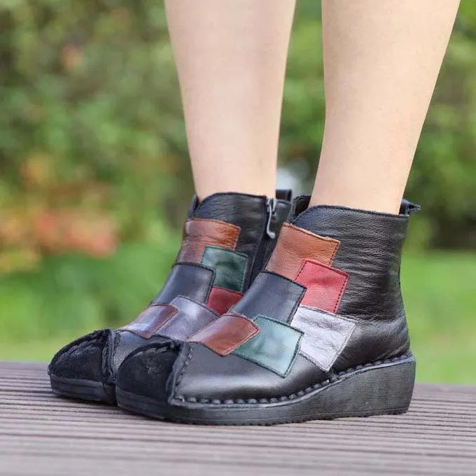 Soft Bottom Ethnic Patching  Handmade Shoes|Gift Shoes