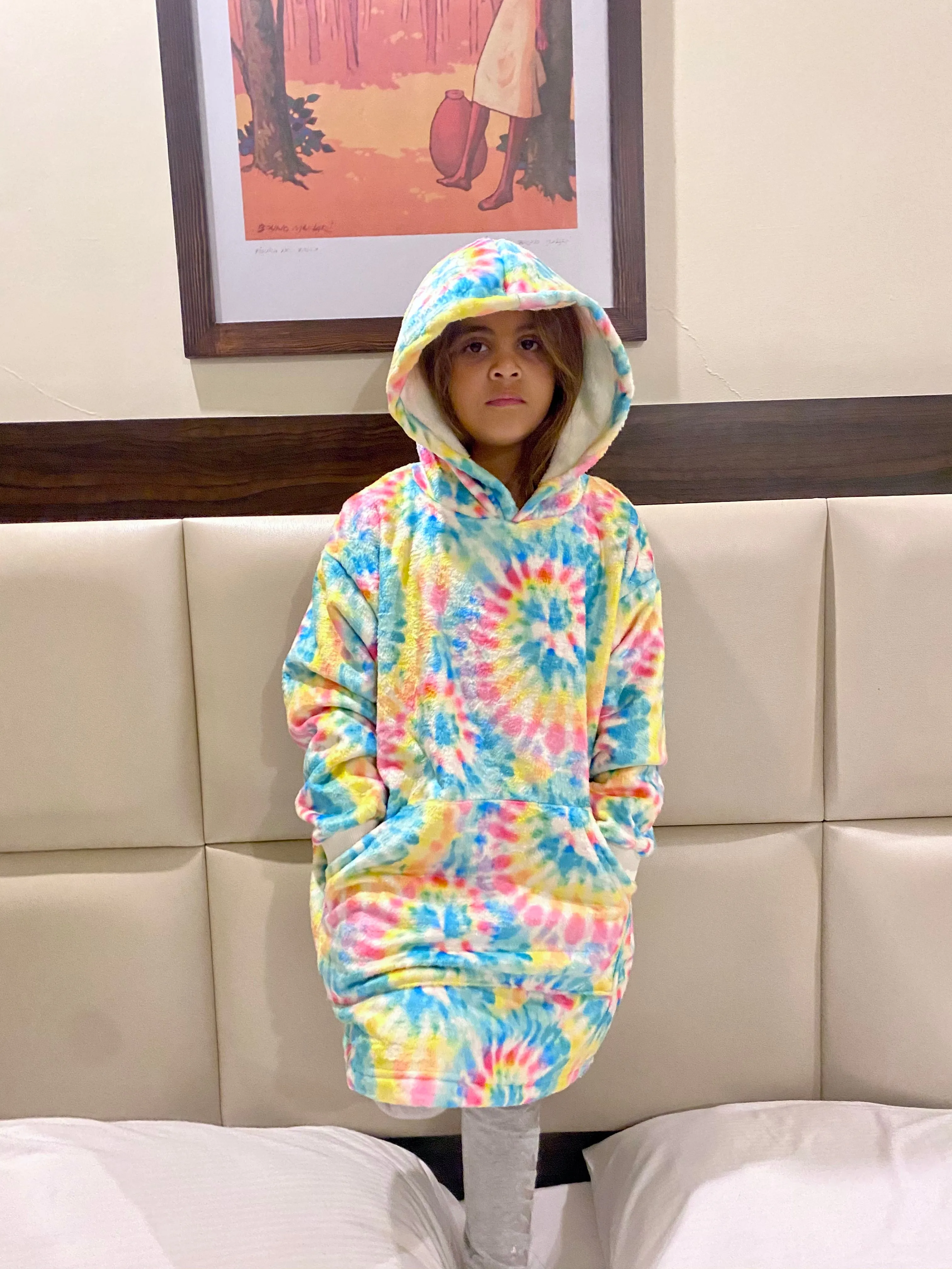 Swirl Tie dye Kids Fleece Snuddie