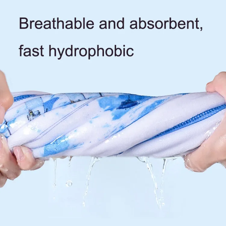 SY004 Resort Seaside Portable Diving Printed Microfiber Beach Towel(Ocean World)