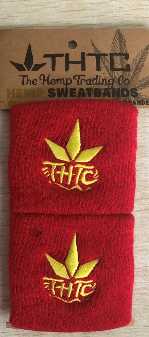 THTC Logo Hemp Sweatbands - Red