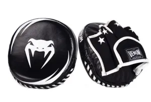 VENUM-03058 MINI MUAY THAI BOXING MMA PUNCHING FOCUS MITTS PADS BLACK WHITE