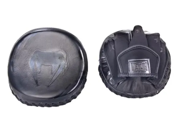VENUM-03058 MINI MUAY THAI BOXING MMA PUNCHING FOCUS MITTS PADS BLACK