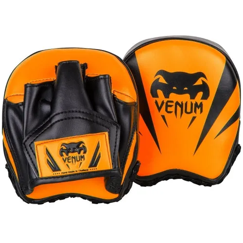 VENUM ELITE MINI MUAY THAI BOXING MMA PUNCHING FOCUS MITTS PADS Orange