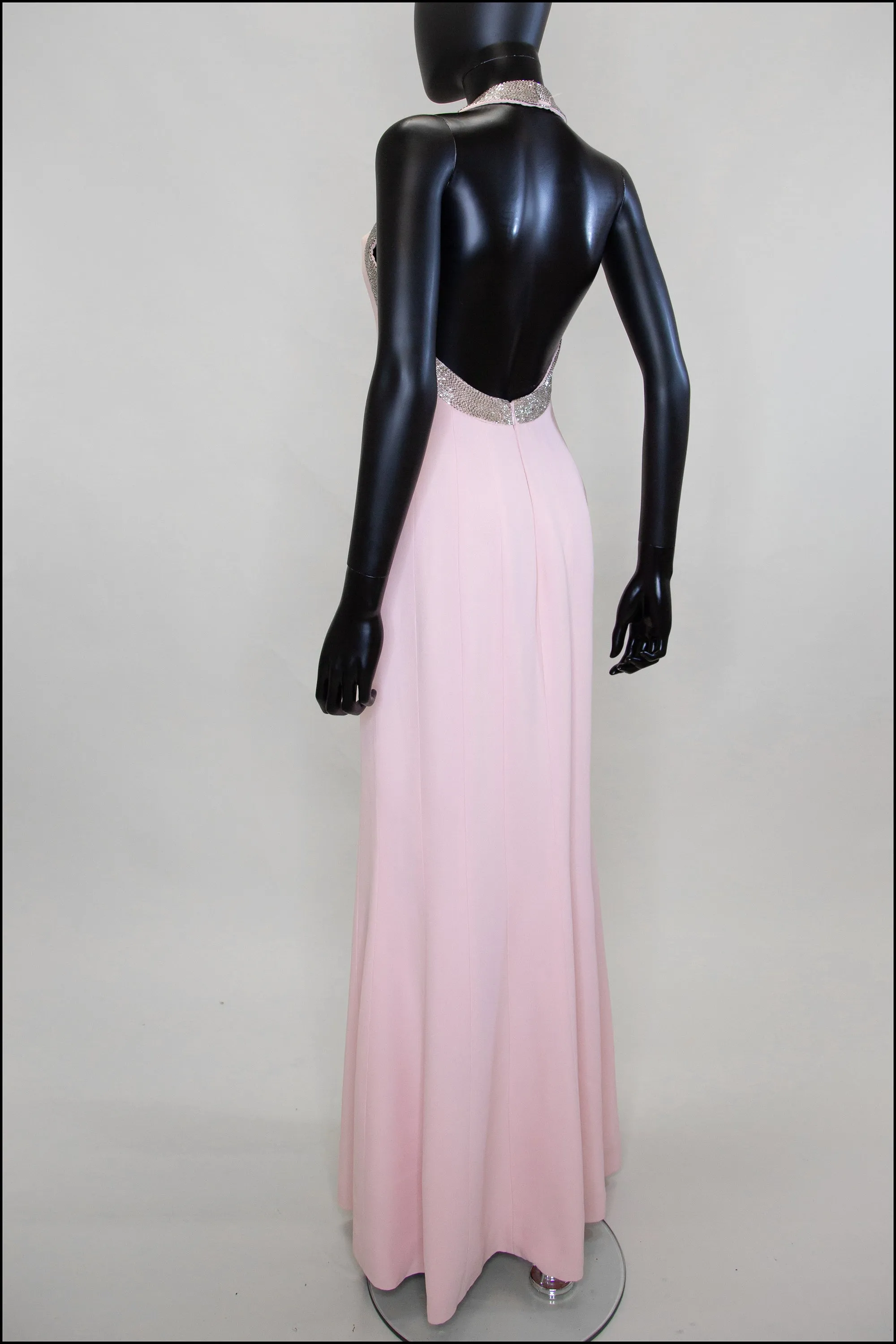 Vintage 1990s Bruce Oldfield Pink Silk Couture Gown
