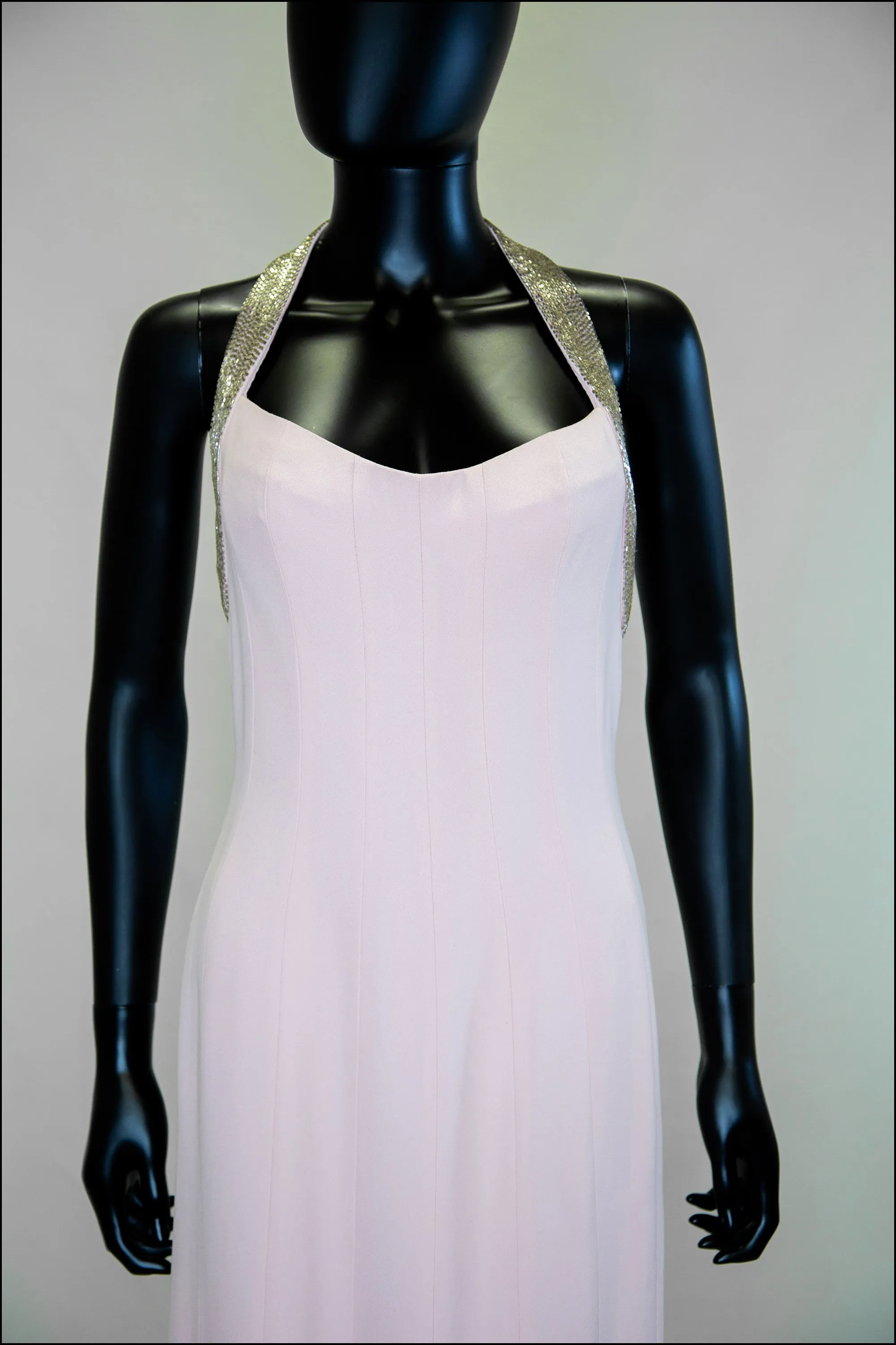 Vintage 1990s Bruce Oldfield Pink Silk Couture Gown