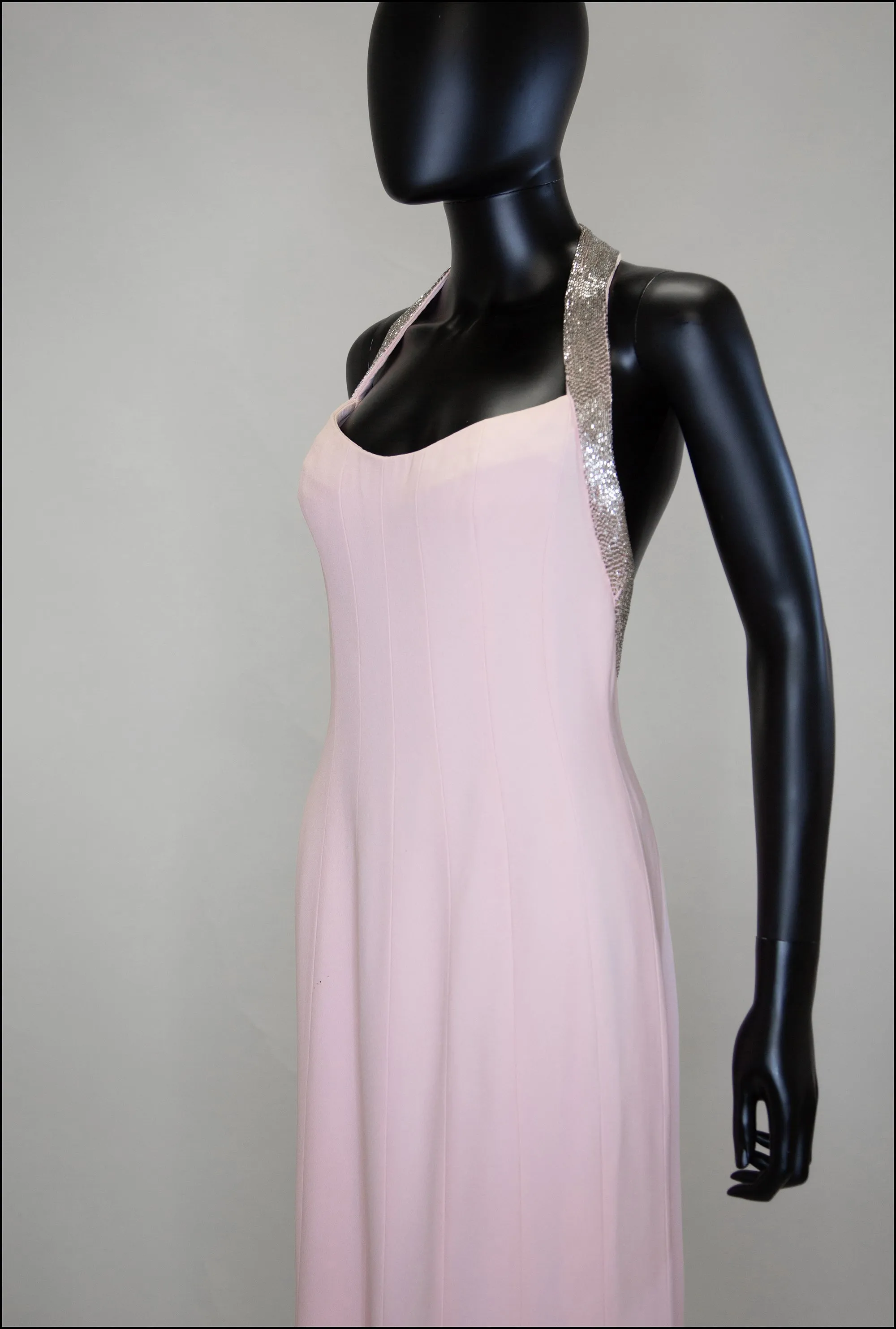 Vintage 1990s Bruce Oldfield Pink Silk Couture Gown