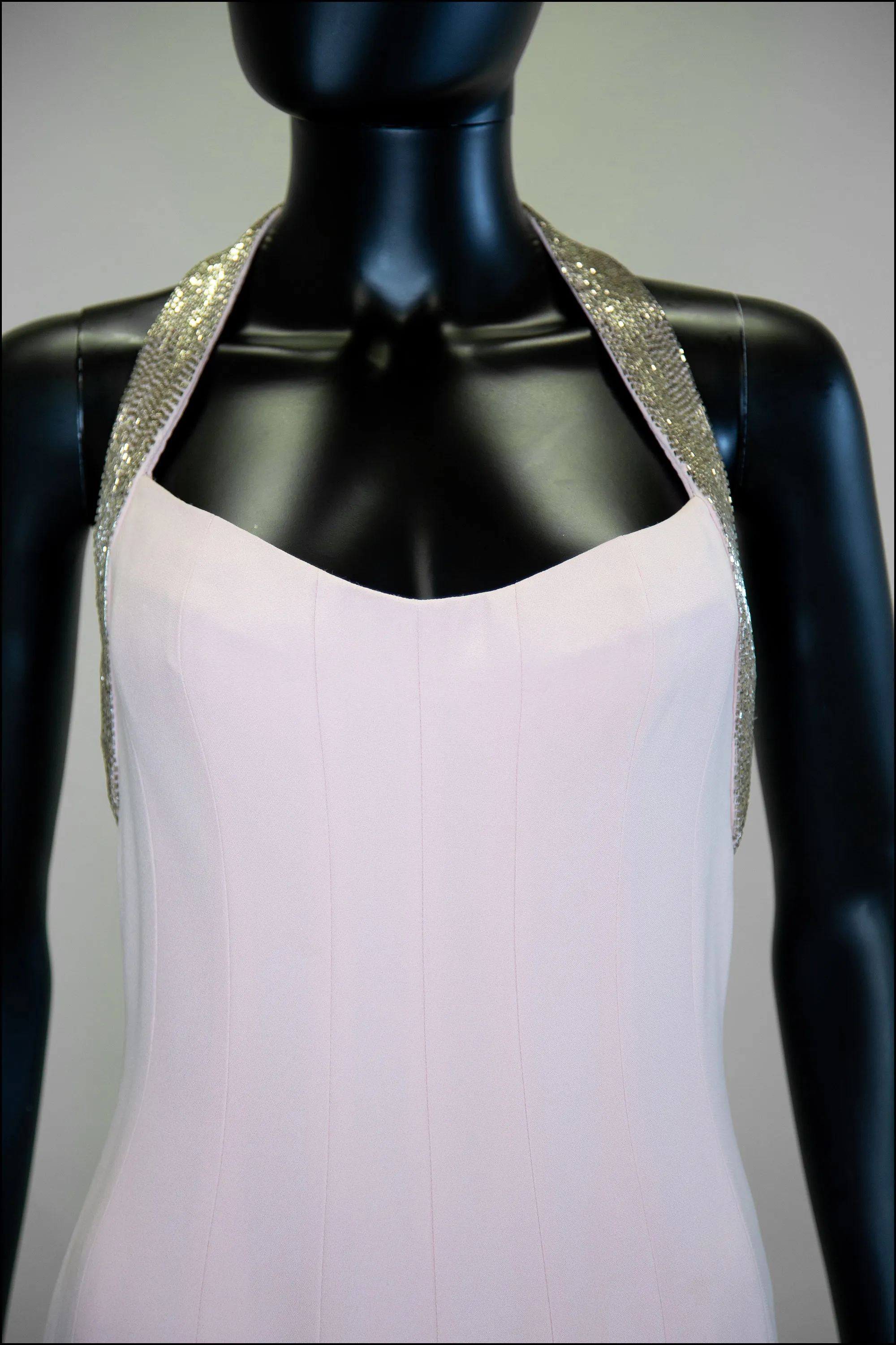 Vintage 1990s Bruce Oldfield Pink Silk Couture Gown