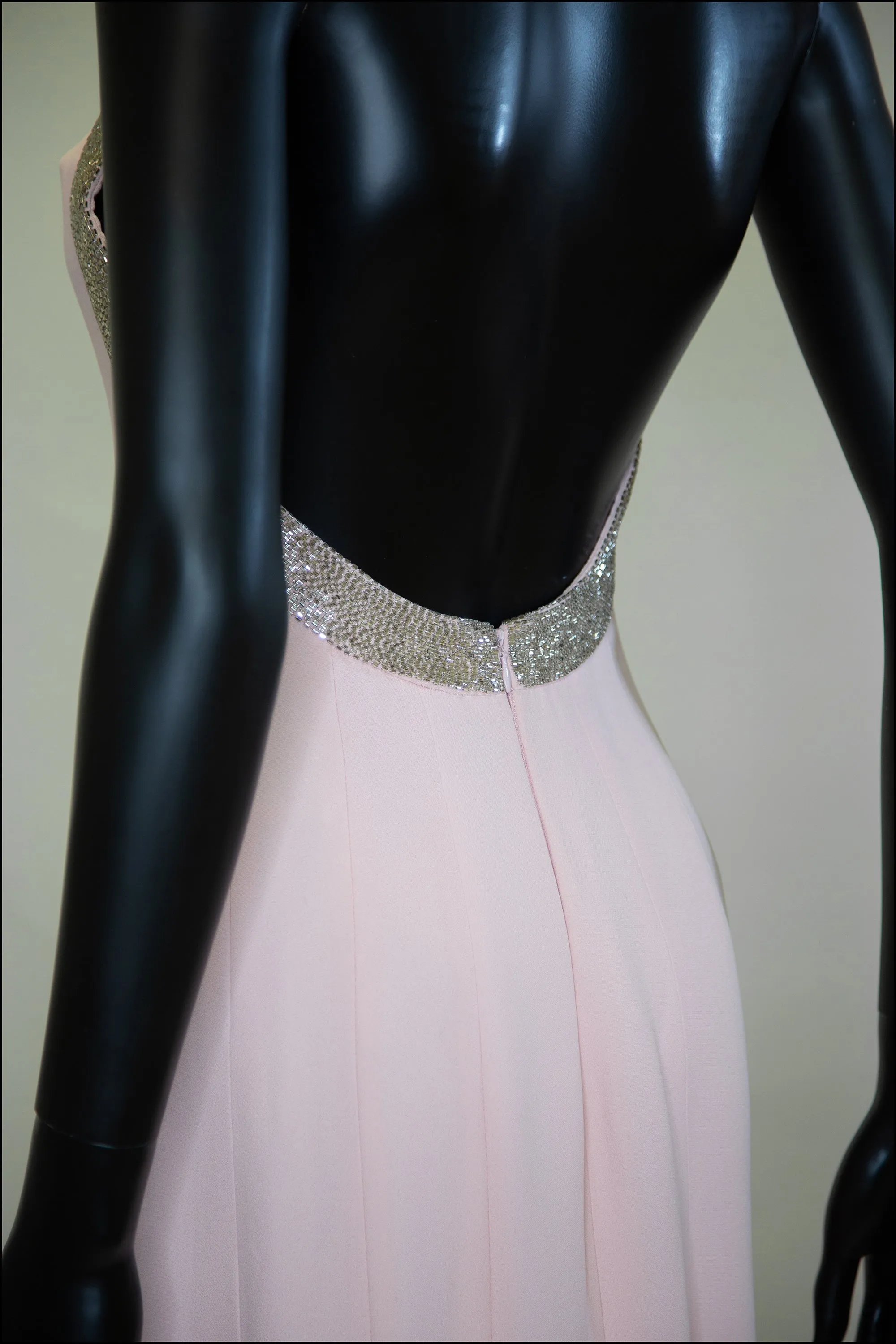 Vintage 1990s Bruce Oldfield Pink Silk Couture Gown