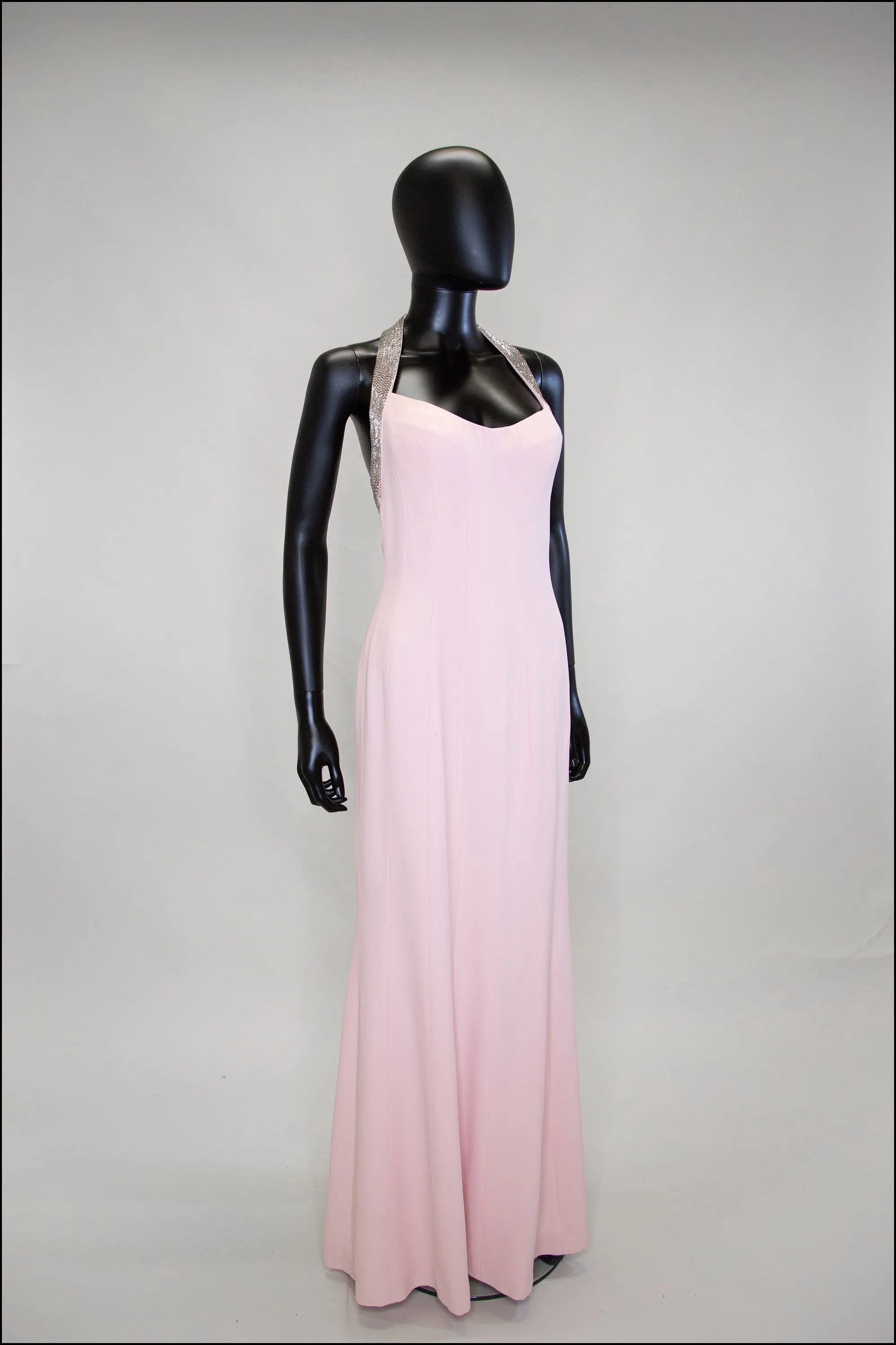 Vintage 1990s Bruce Oldfield Pink Silk Couture Gown