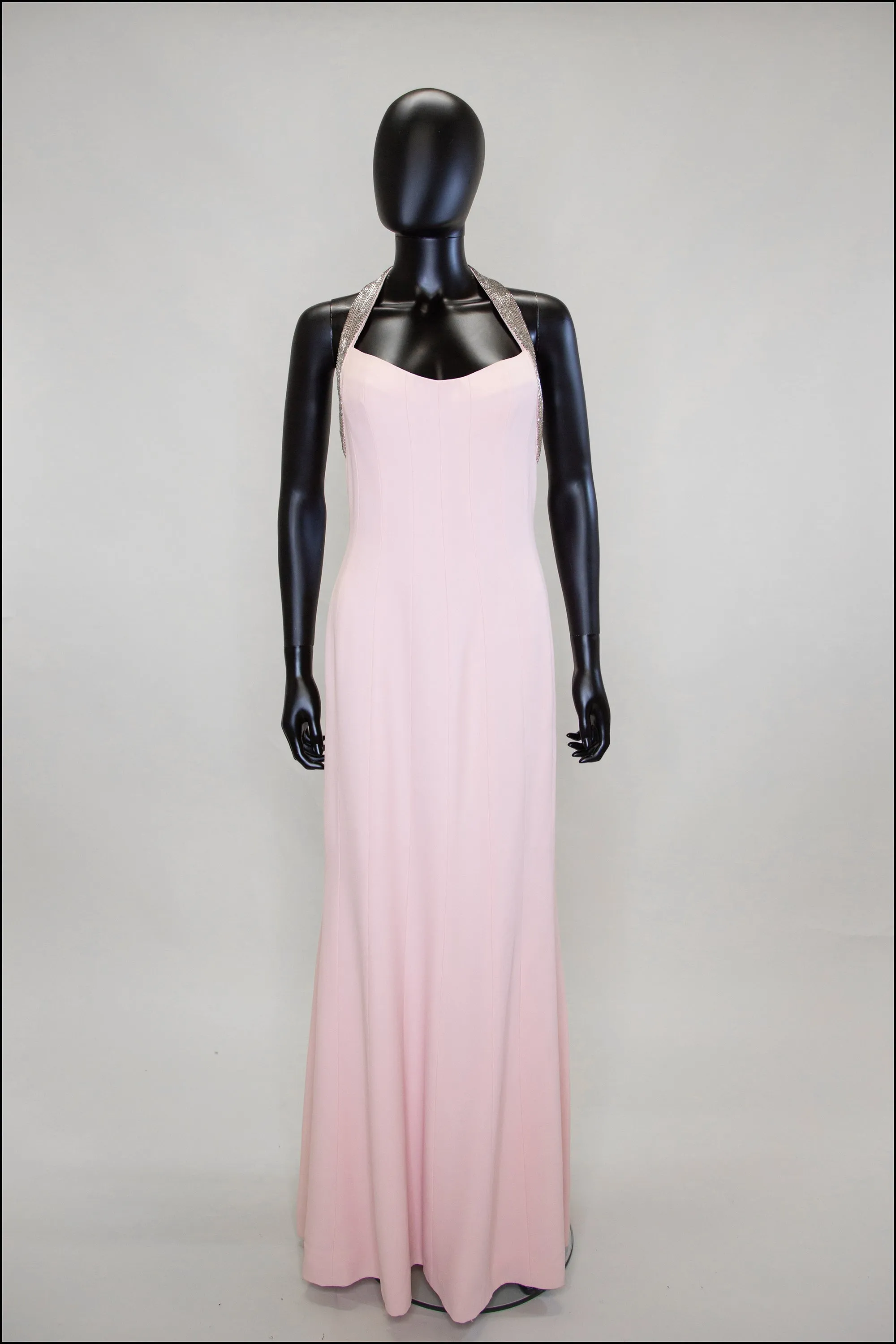 Vintage 1990s Bruce Oldfield Pink Silk Couture Gown