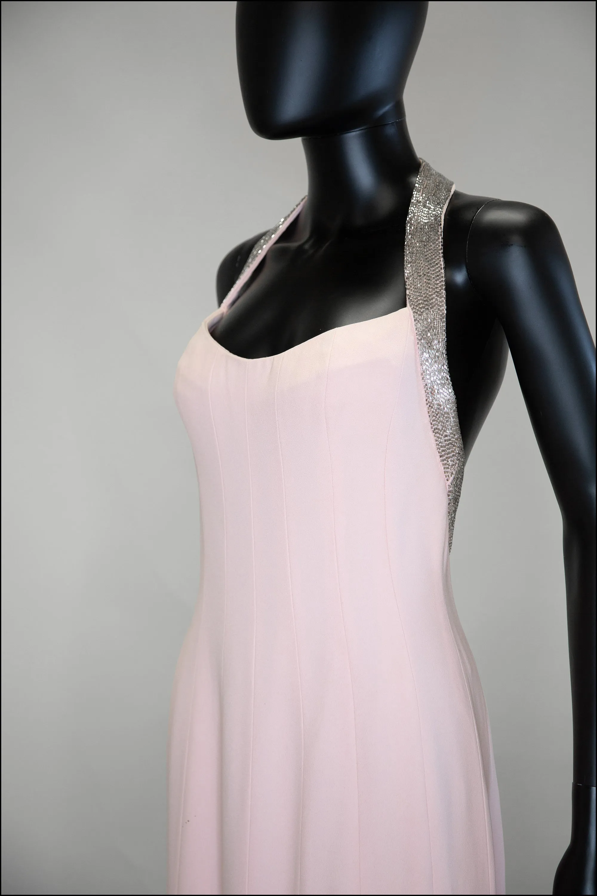 Vintage 1990s Bruce Oldfield Pink Silk Couture Gown