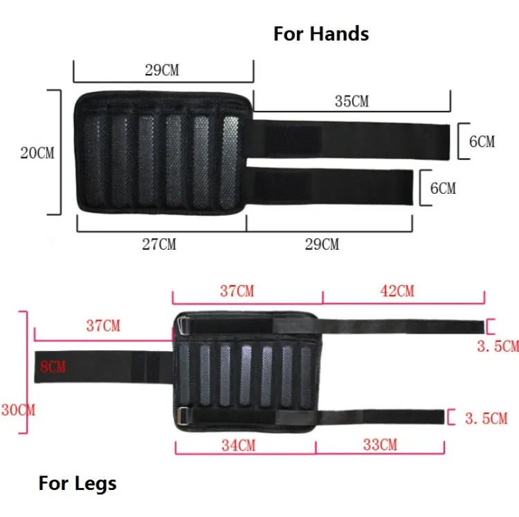 Weight-Bearing Running Sandbag Leg&Hand Lead Steel Plate Adjustable Sports Invisible Sandbag, Weight: 1kg for Legs