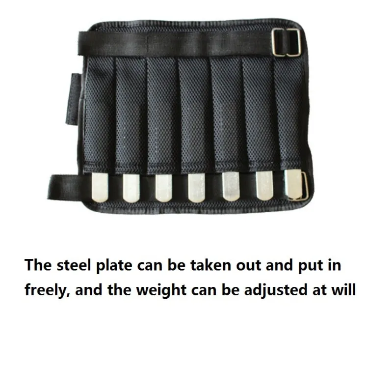 Weight-Bearing Running Sandbag Leg&Hand Lead Steel Plate Adjustable Sports Invisible Sandbag, Weight: 1kg for Legs