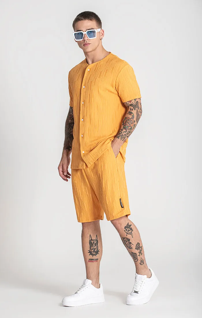 Yellow Waffle Baseball shirt
